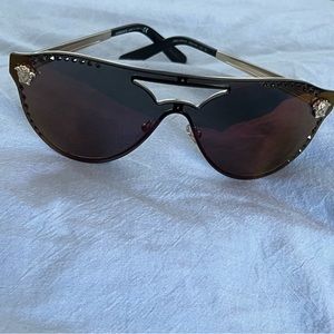 VERSACE Medusa maroon bling sunglasses
